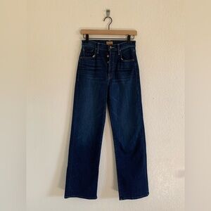 MOTHER Dark Blue Ankle & Cropped Jeans